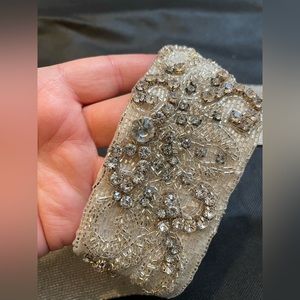 Manuel Mota Fully Beaded Crystal and Rhinestone Couture Belt, size 42